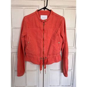 Anthropologie size small orange lightweight cotton jacket